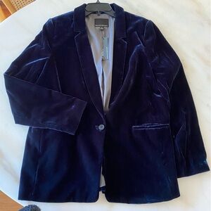 NWT Blue Velvet Banana Republic Deep Blue Velvet Blazer. Stunning-fully lined.